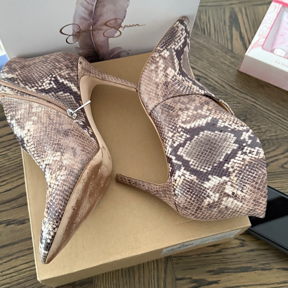 Jessica Simpson Python Print Ankle Booties - image 2